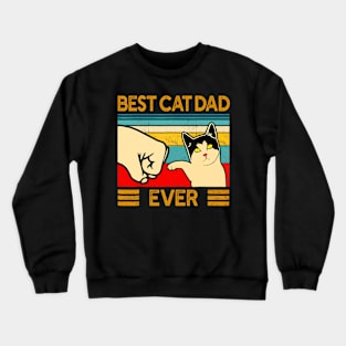 Best Cat Dad Ever Fathers Day Gift Cat Daddy For Men Crewneck Sweatshirt